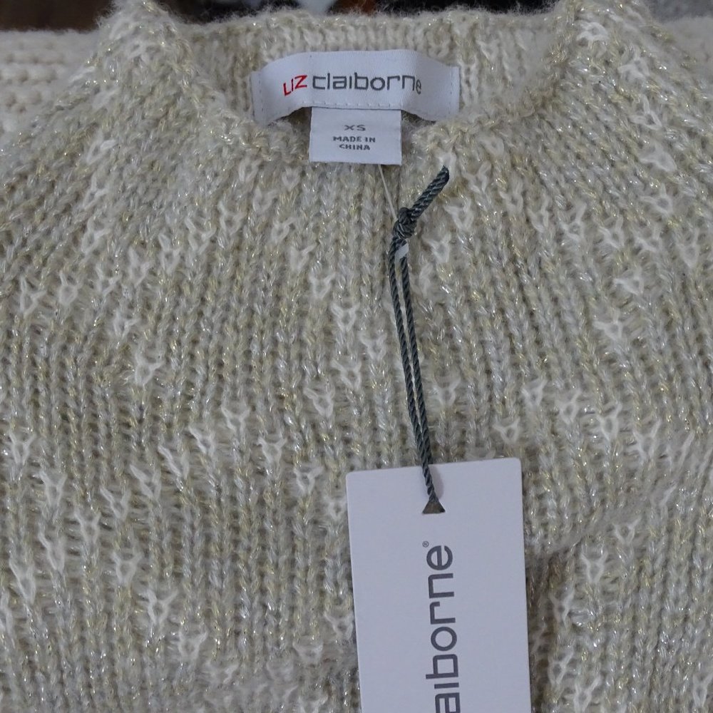Liz Claiborne Wool Sweater Crema XS